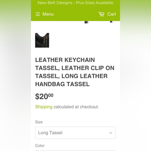 Black Leather Keychain  Bag Charm Tassel EUC - Picture 8 of 8